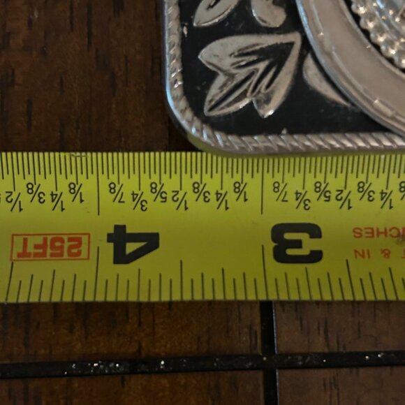 Vintage Western Style Belt Buckle Porcelain Horse Head Silver-tone - Picture 16 of 16